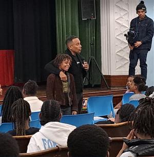 Hil Harper and Clark Students